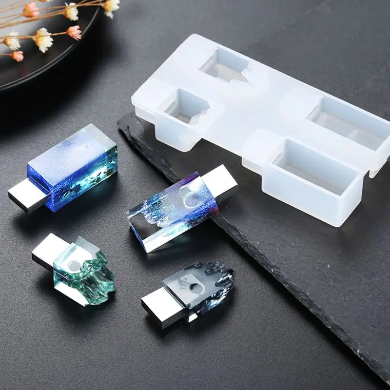 DIY Снежная гора USB смолы формы набор с 8 г USB драйвер эпоксидной смолы Искусство ремесло T4MD