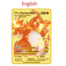 

Pokemon 27 Styles New Mewtwo GX MEGA Gold Metal Card Super Game Collection Anime Cards Toys for Children Christmas Gift