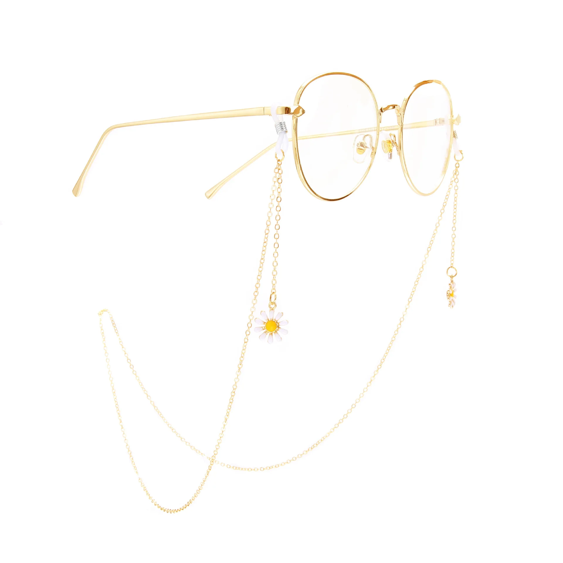 

Anti-slip Popular Metal Glasses Cord Gold Daisy Pendant Glasses Chain Cross Border Wish EBay