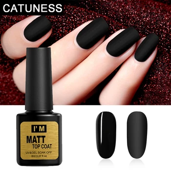 

CATUNESS Matt Top Coat Nail Polish Lacquer Nail art Color polygel matte Top Coat Nail Primer Soak Off UV Gel Nail Polish