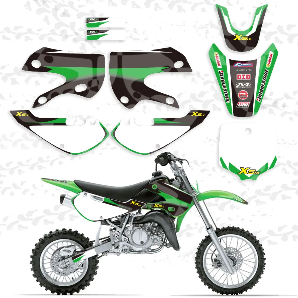 DID новый стиль КОМАНДА ГРАФИКА и фоны наклейки Наборы для KAWASAKI KLX 110 65 DRZ110 питбайк