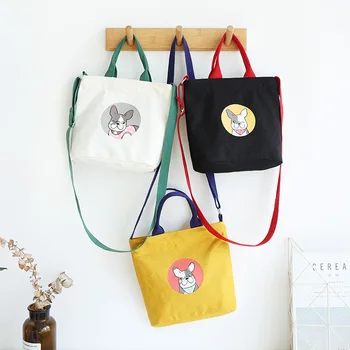 

Canvas Bag Female Shoulder Slung Small Bag Fashion Japanese Literature and Art Canvas Bag K1836 M
