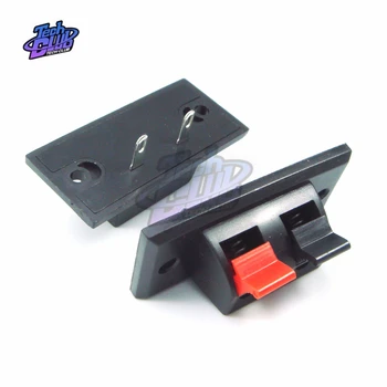 

5PCS 2 Way Spring Push Release Connector Speaker Terminal Strip Block 2 pin