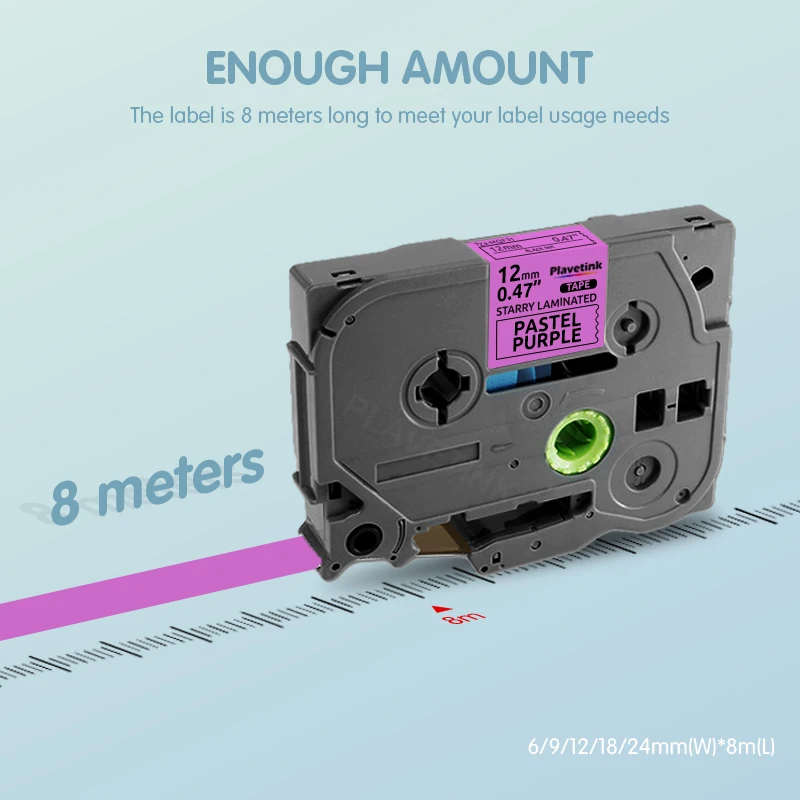 Plavetink 브라더 라벨러 호환 라벨 테이프, 적층 자체 접착 TZe-631, TZe-231 TZ231 TZ131, TZ335 라벨, 다양한 색상