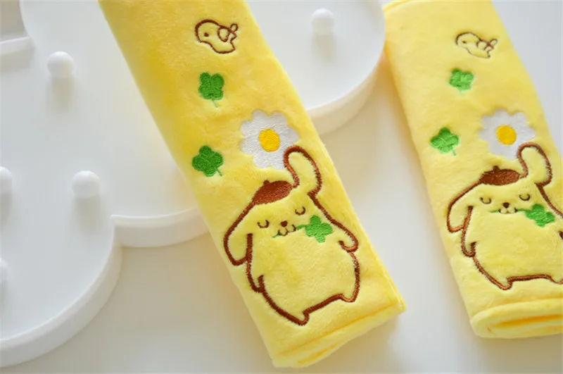 Мультфильм Cinnamoroll Собака Мелодия сиденье обивка ремней милые маленькие Две звезды автомобиль плечевой протектор pad автомобильный ремень безопасности чехлы - Цвет: 2pcs