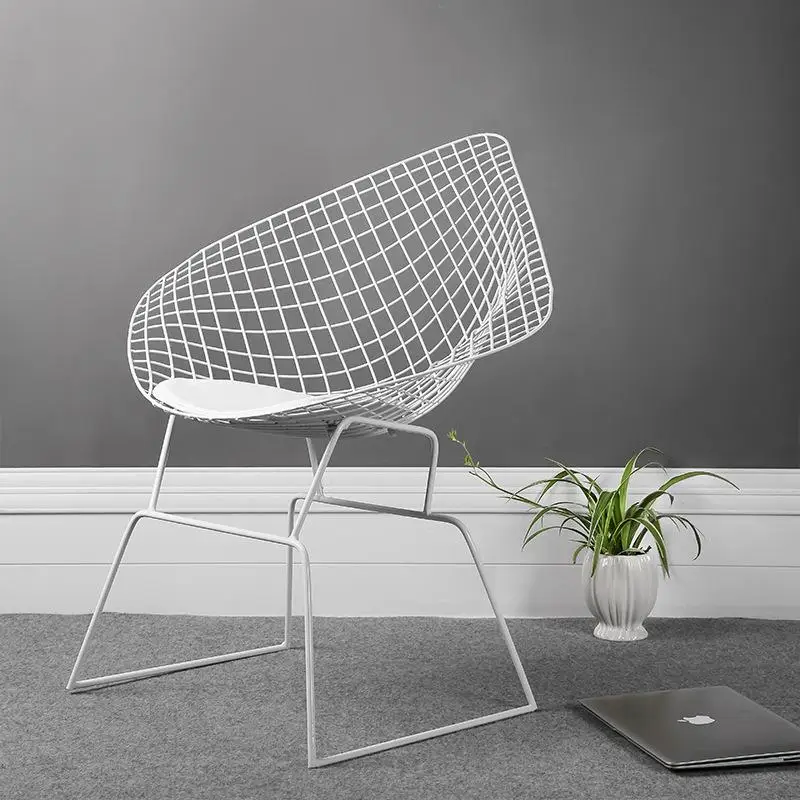 Modern Creative Metalic Chair Nordic Contemporary Furniture Dinning Room Chairs Fashion Negotiation Restaurant Applicable Chair