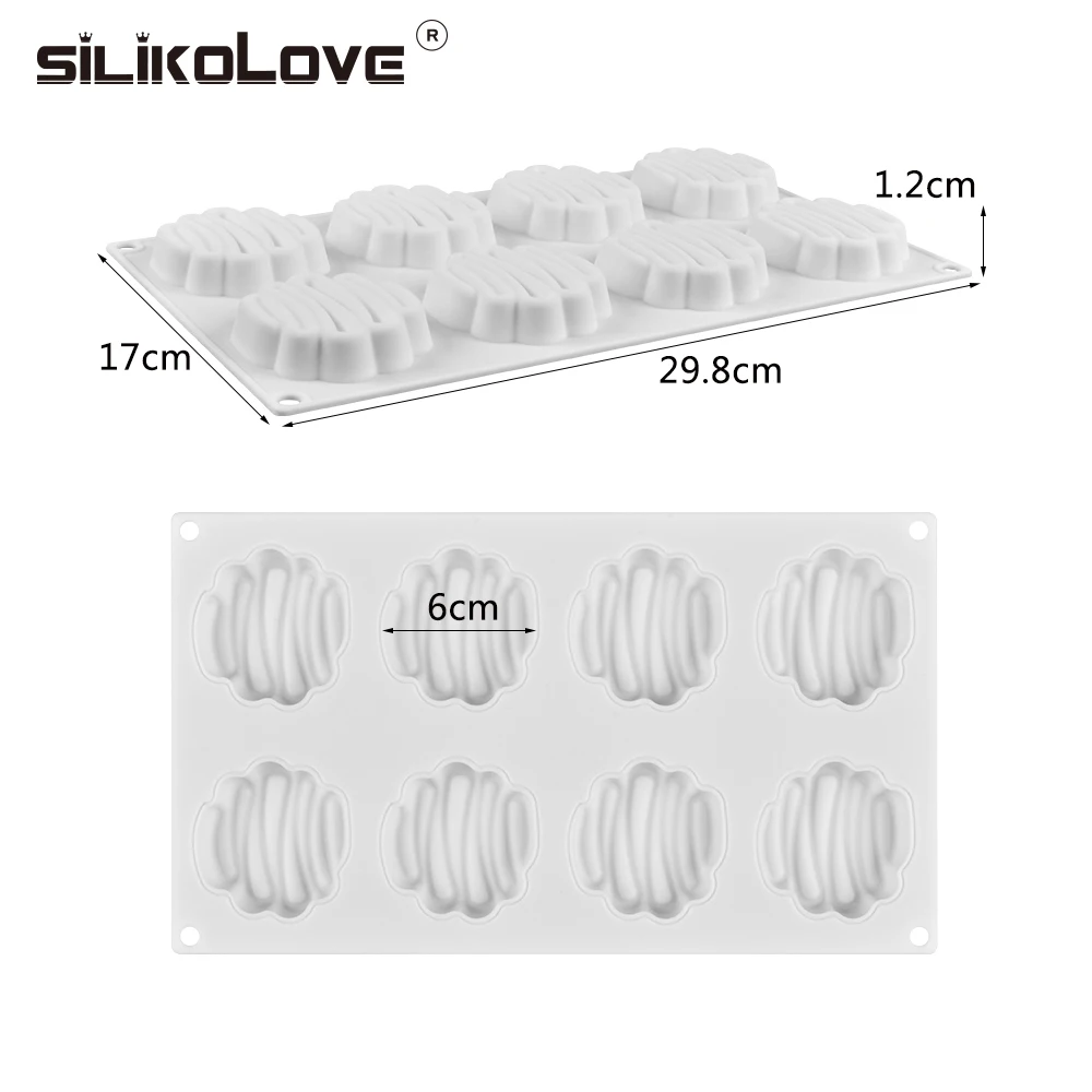 SILIKOLOVE 8 полости 3D силиконовый торт молд, аксессуары для выпечки DIY мусс жаропрочная посуда для десерта инструменты для украшения приготовления пищи формы
