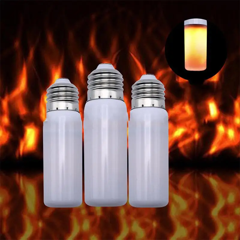 

LED 3W E27 85-265V Flame Effect Fire Light Bulb Multi-mode Flame Effect Simulated Fire Light Flickering Lamp Xmas Decor