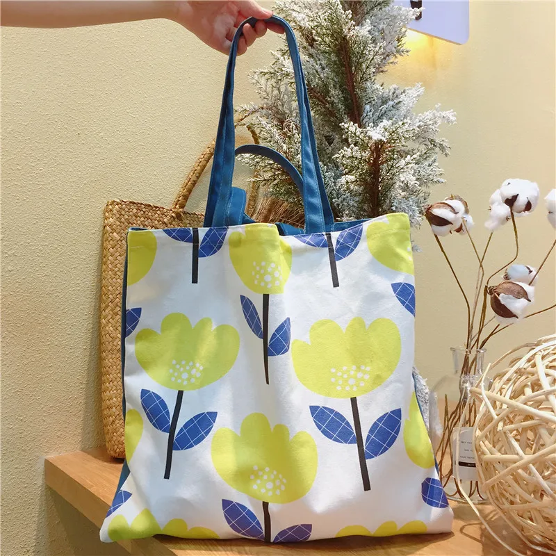 

2020 Canvas Shoulder Bags Women Designer Fashion Printing Style Tote Bags For Lady Retro Shopping Carrier Ethnic Shoulder Bags
