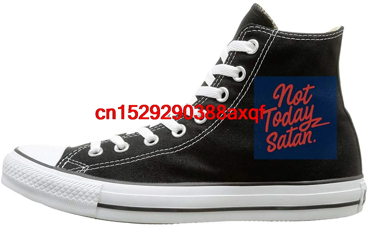 

High-top Canvas Shoes Sneaker Not Today Satan Casual Walking Shoes for Mens Womens