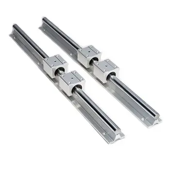 

10mm Linear Rail SBR10 Length 500mm 2pcs Cylindrical Guides and 4pcs SBR10UU Linear Bearing Blocks for CNC Parts Linear Guide