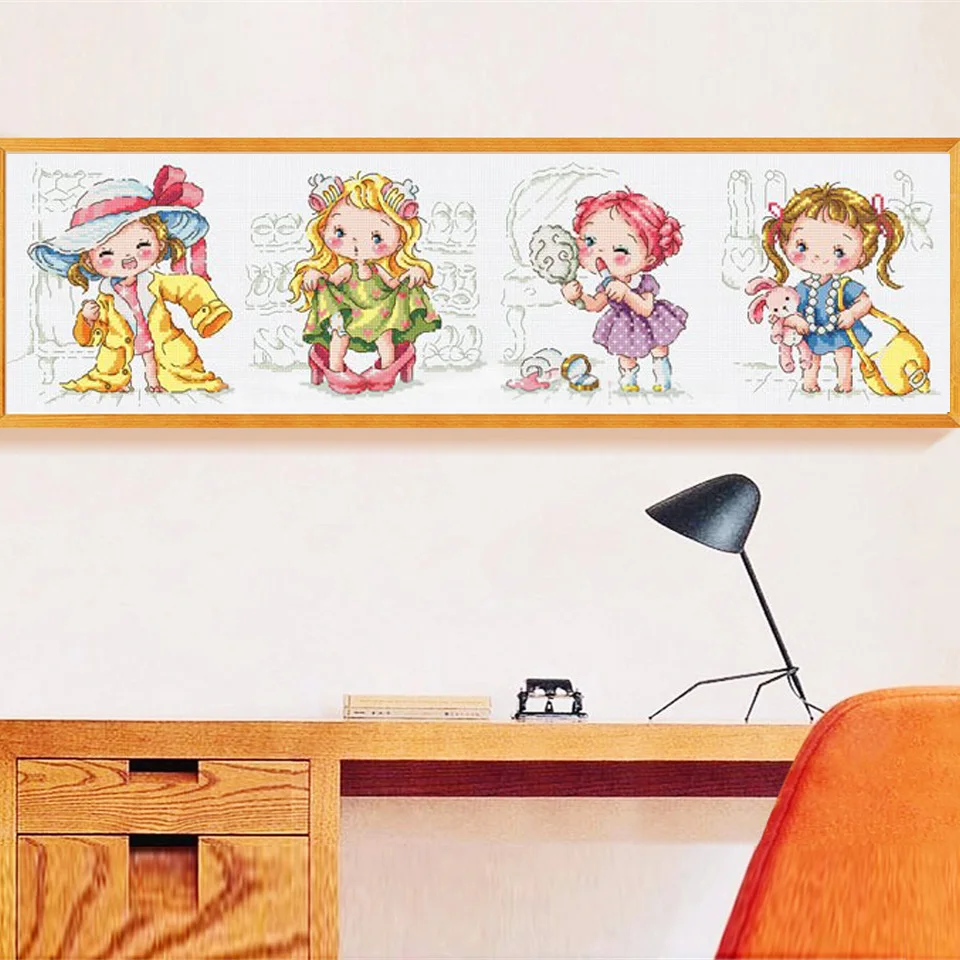 Cross Stitch Set Chinese Cross-stitch Kit Embroidery Needlework Craft Packages Cotton Fabric Floss New Designs G126 | Дом и сад