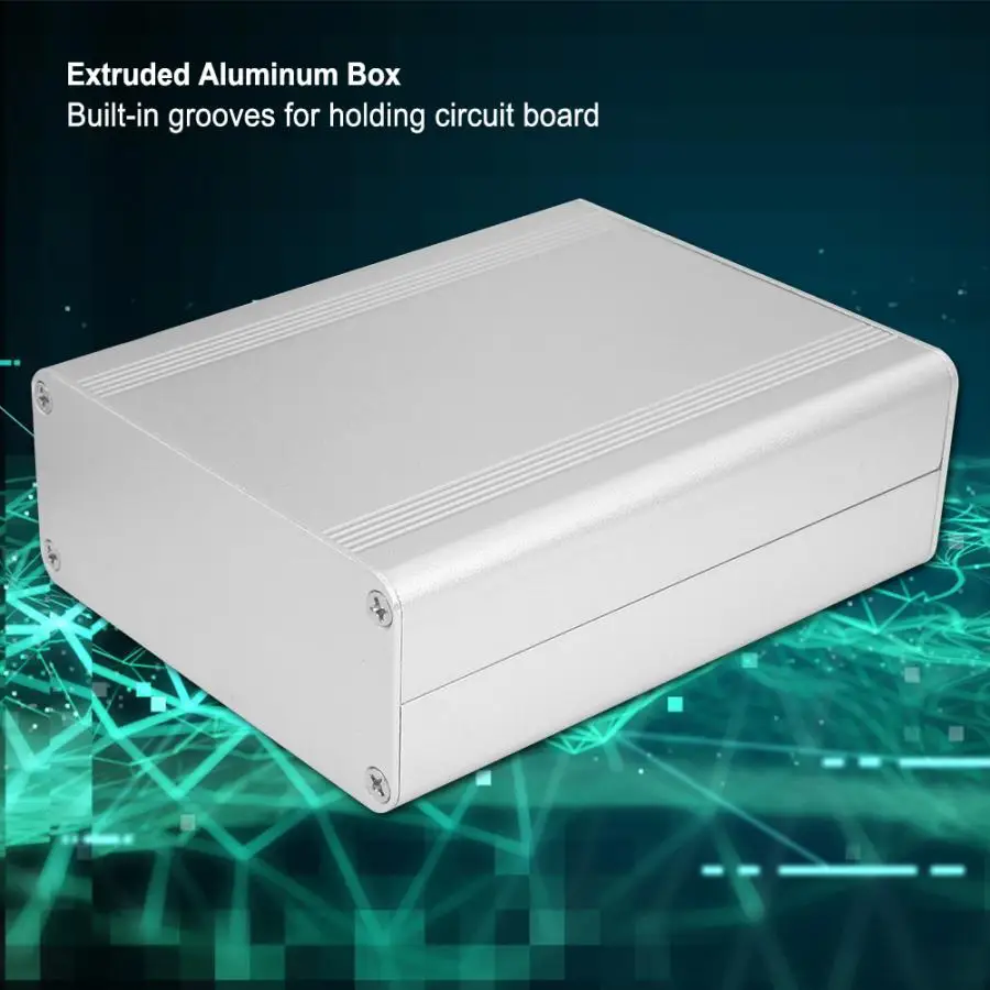 

Sand Silver Extruded Aluminum Enclosures waterproof PCB Instrument Electronic Project Box Case DIY junction box 38x88x110mm