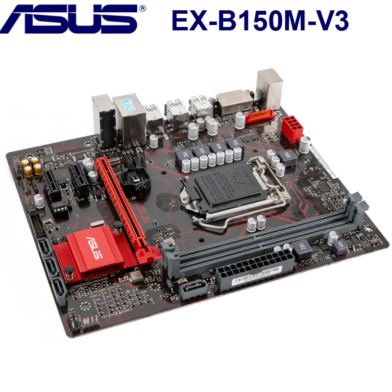 LGA1151 ASUS EX-B150M-V3 материнская плата DDR4 USB3.0 PCI-E3.0 SATA3.0 32 Гб B150 для ASUS EX-B150M-V3 оригинальная б/у рабочего стола материнской платы