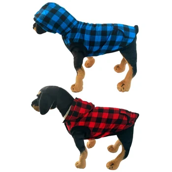 

Autumn/winter Dog Coat Simple Lattice Pattern Thickening Warm Dog Clothes for Medium and Big Dog Pets Supplies Pet Product-