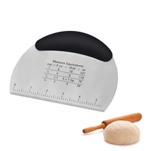 1 шт. полукруг из нержавеющей стали скребок для теста/нож со шкалой Торт Пицца резак муки хлеб нож приспособления для выпечки