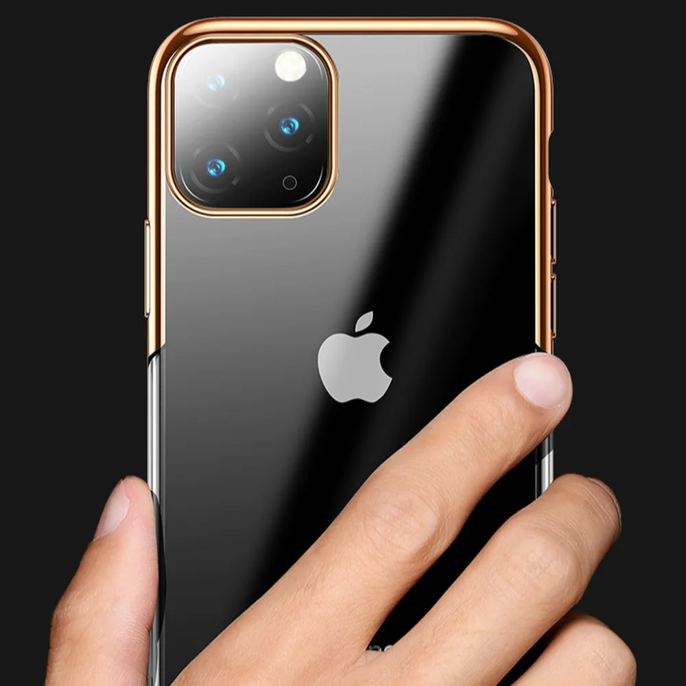 

Simple Transparent Phone Case for IPhone 11 Case 2019 Luxury Plating Soft Silicone Cover for IPhone 11 Pro Max Coque X XR Case