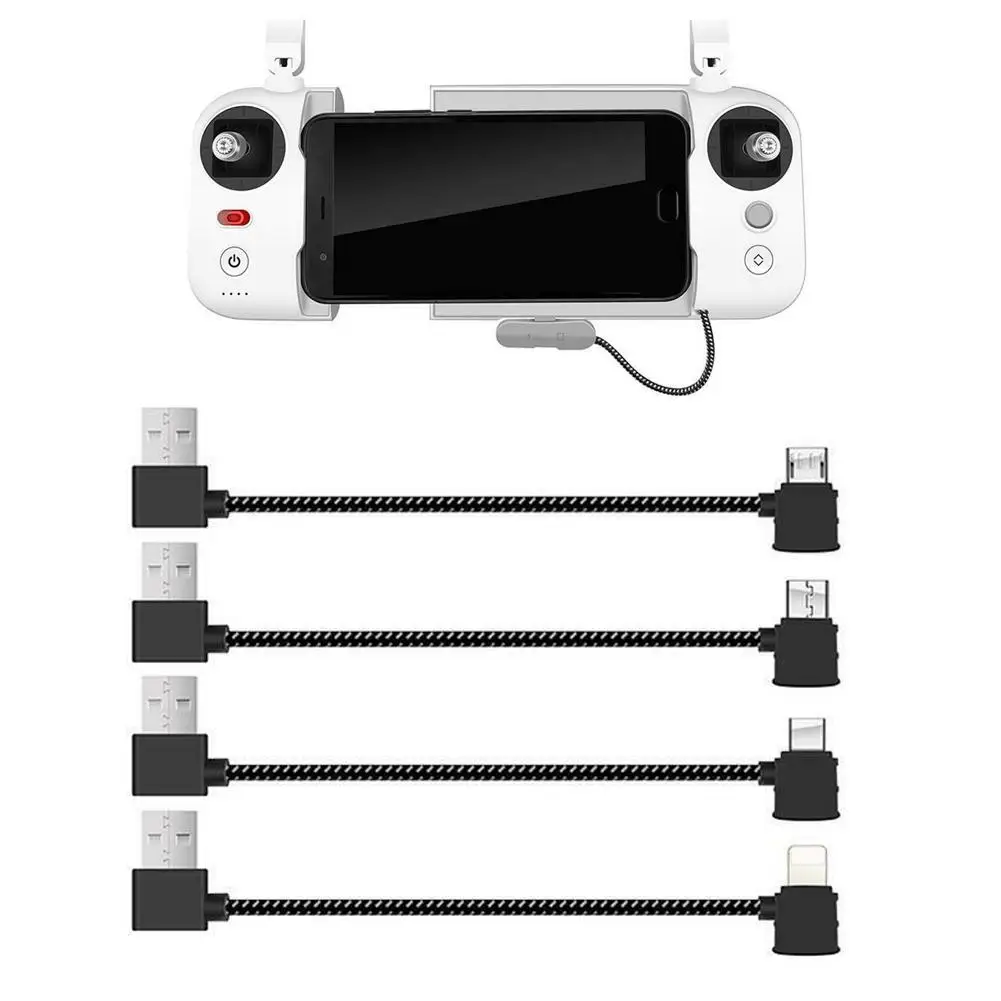 Nylon Braided USB Remote Controller Data Cable for Xiaomi FIMI X8 SE Transmitter USB to iOS/Android/Type-C for xiaomi x8se Drone