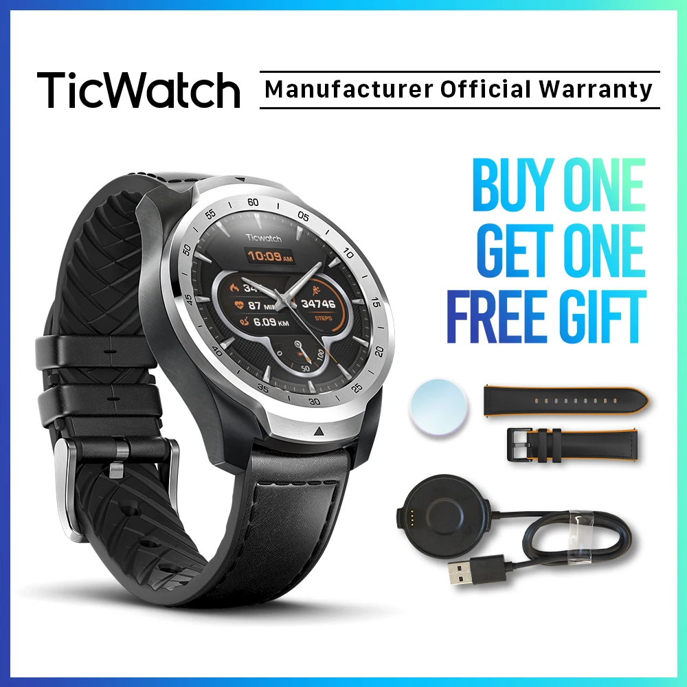  TicWatch Pro Smart Watch Men Android Smartwatch NFC Payment Google Play Multi-Language Support IP68