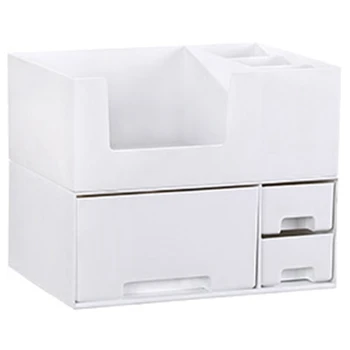 

Plastic Cosmetic Storage Box Multifunction Desktop Storage Boxes Drawer Makeup Organizers Stationery Storage Organizer