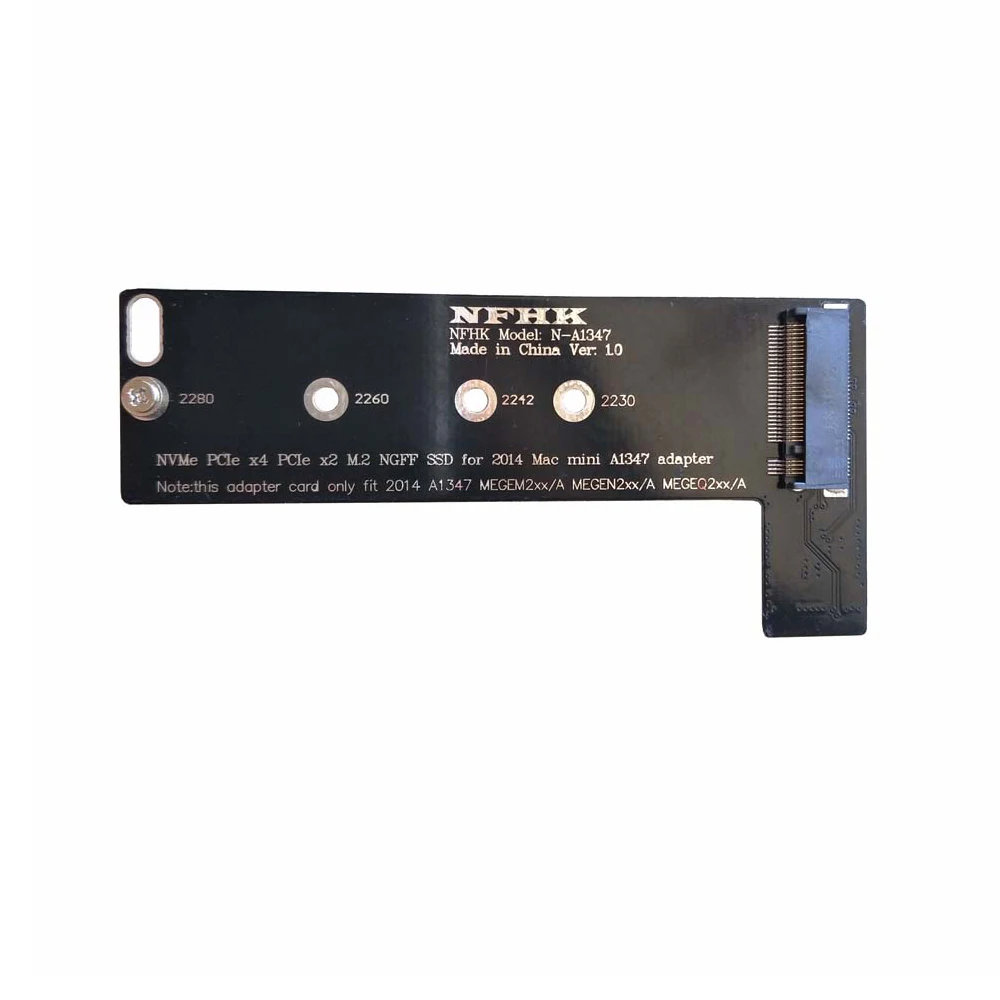 Красный A1347 64 Гб 128 ГБ 256 512 1 ТБ NVMe M.2 NGFF PCIe SSD на позднюю Mac Mini MEGEN2 MEGEM2 MEGEQ2 адаптера конвертирующий адаптер - Цвет: Красный