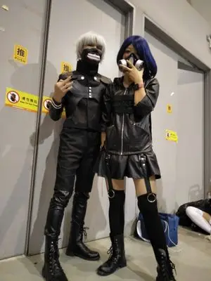 Аниме «Tokyo Ghoul» Косплэй Косплей Ken kaneki костюм комбинезон наряд куртка Костюмы для рождества Хэллоуина для Для мужчин для взрослых