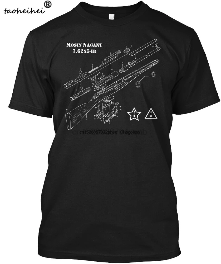Мужская футболка Mosin Nagant Schematic [] | Женская одежда