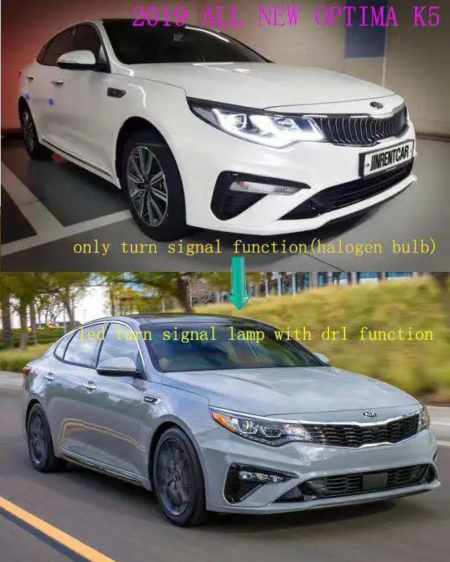 

1pair For Kia K5 Optima 2019 2020 LED DRL Daytime Running Light Daylight Signal fog lamp Styling Auto Drive lights