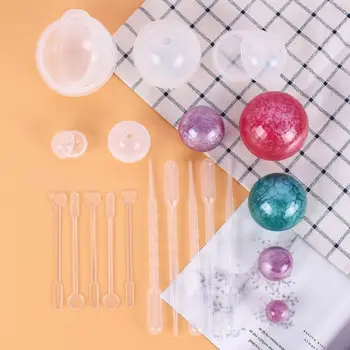 

15Pcs Epoxy Resin Ball Molds Sphere Jewelry Casting Silicone Molds for Resin Casting Kit Jewelry Making
