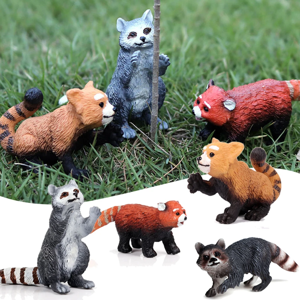 Миниатюрный кролик имитация белка маленькая панда из енота Anteater фигурка дикого