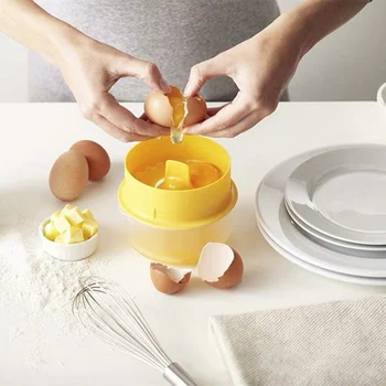 

New Hot Unique Egg Separator Egg White Yolk Filter Manual Plastic Egg Separator DIY Handmade Baking Accessories For Kitchen