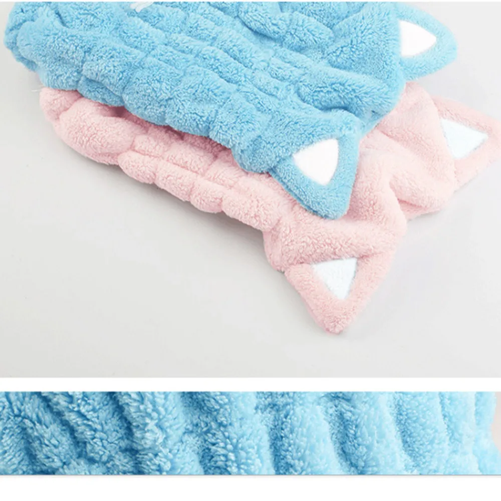 rapid drying hair towel Hair Turban Quickly Dry Hair Hat Wrapped Towel Bathing Cap serviette microfibre cheveux #4c09 (1)