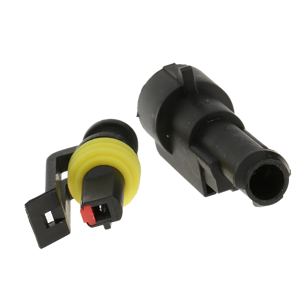 10PCS 1 Pin Sealed Waterproof Electrical Wire Connector Plug Car Set