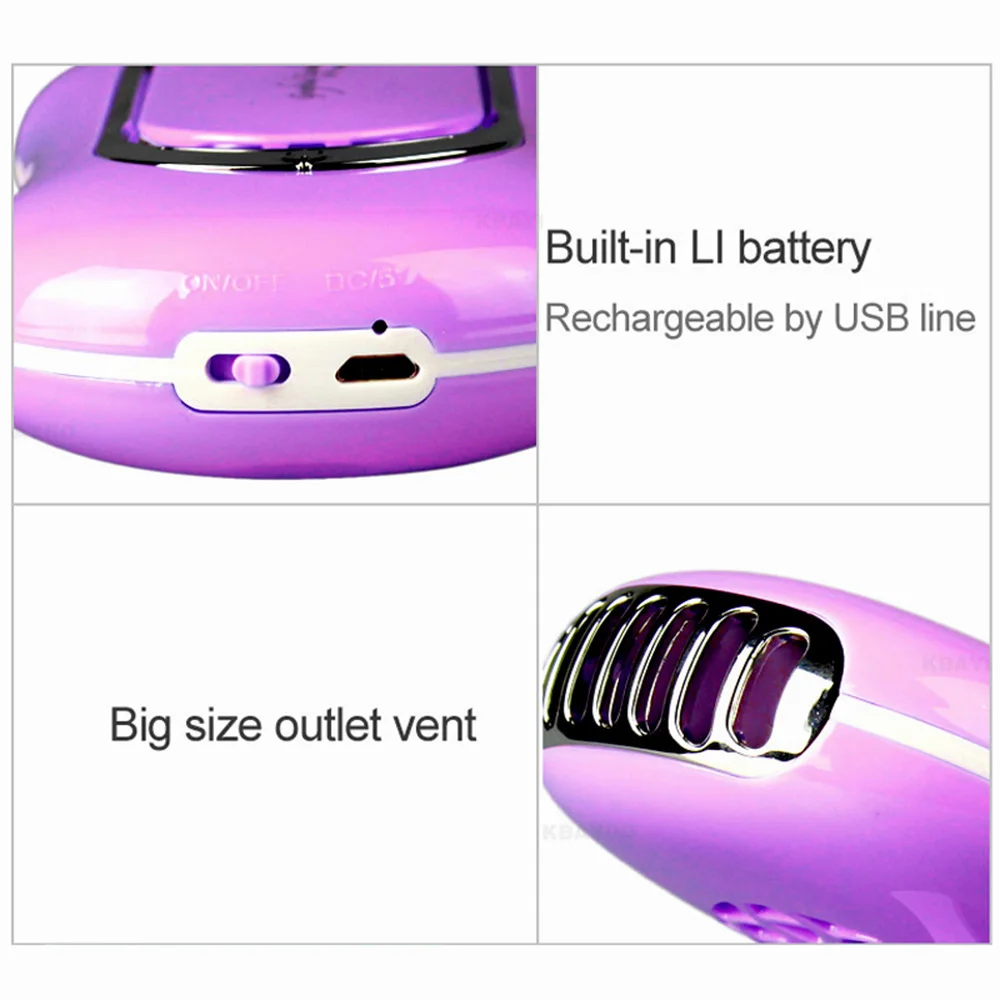 Сушилка для ресниц USB перезаряжаемая воздуходувка для ногтей ручной для макияжа Bladeless портативный