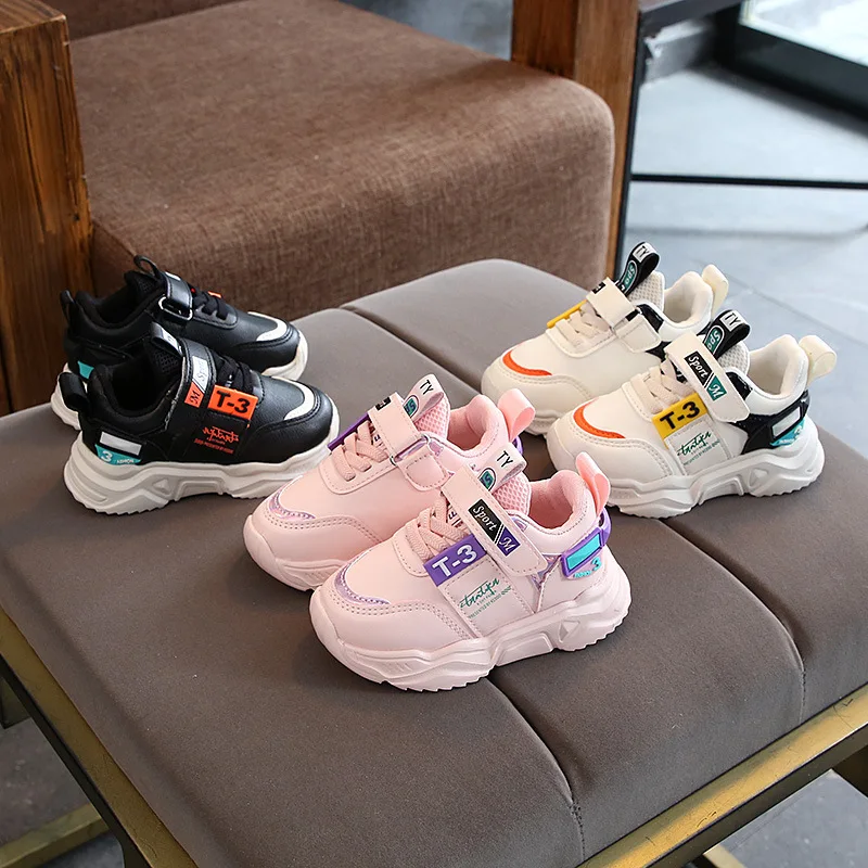 Children's Casual Shoes New 2020 Spring/autumn Boys Girls Sports Shoes Brand Toddler Leather Casual Shoes Fashion Kids Sneakers