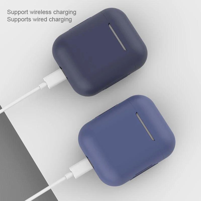 Силиконовый чехол Защитный для Apple AirPods TPU Bluetooth наушники Мягкий силиконовый Air Pods 2