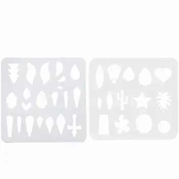 

2PCS Creative Plastic DIY Accessories DIY Stencils for Earrings