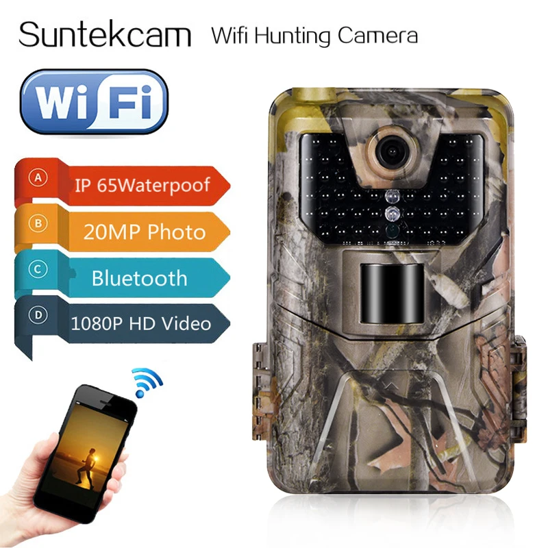 Wifi Hunting Cameras 940nm APP Surveillance Wireless Bluetooth Control Wifi900 1296P Night Vision Wildlife Photo Traps Camera hunting trail camera trail camera
