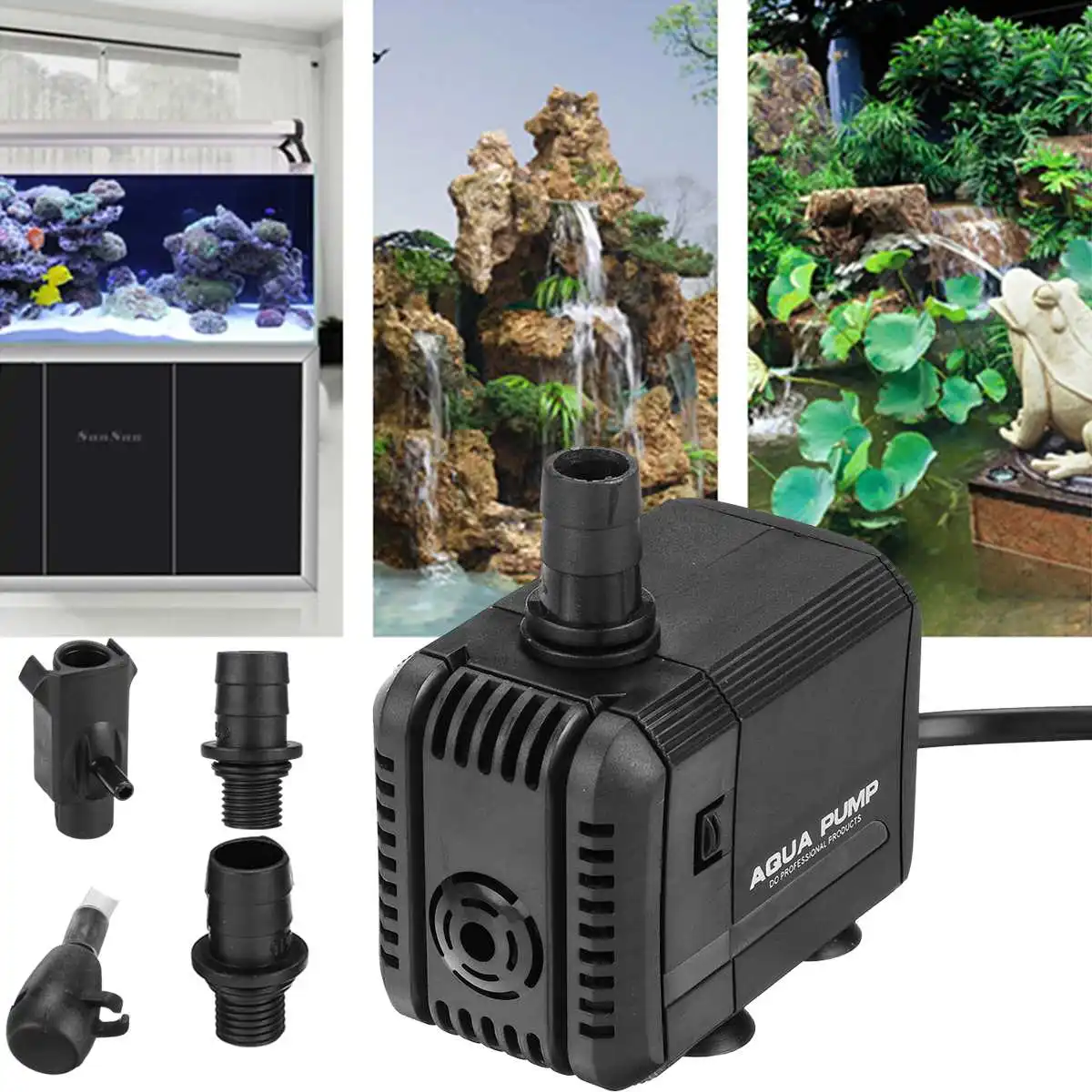 Портативный аквариумный водяной насос для аквариума Пруд бассейн фонтаны насос Водонепроницаемый погружной рыбы водопроводный насос низкая мощность мини-насосы