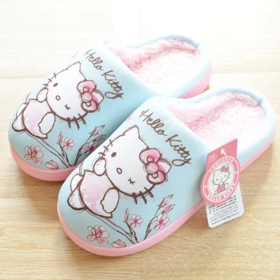 Розовые летние тапочки; милые женские шлепанцы «hello kitty»; пляжные сандалии; тапочки с котом для взрослых; обувь с животными; уличные вьетнамки - Цвет: as the picture shows
