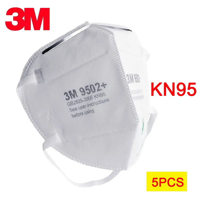 

5pcs 3M 9502+ Mask KN95 Anti-dust Anti-splash Haze Riding Anti-particles Protective Masks Working Safety Face Masks