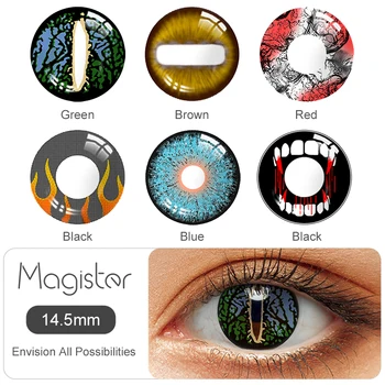 

New Crazy Lens For Cosplay Halloween Colored Contacts 14.5mm Yearly Creative Contact Lens For Cosmetic Party 2pcs/Pair