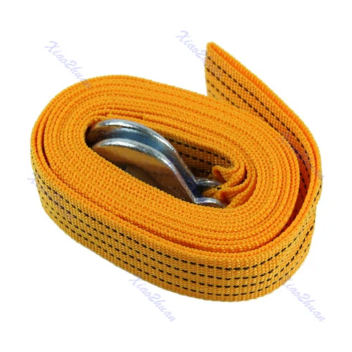 

Car Van 4M 5 Ton Tow Towing Pull Rope Strap Hooks Heavy Duty Road Recovery