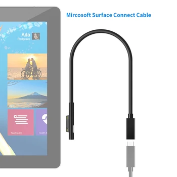 

PD 15V USB Type C Charging Cable Adapter Converter for Microsoft Surface Pro 7/6/5/4/3/GO/BOOK Laptop 1/2 Power Charger Adaptor