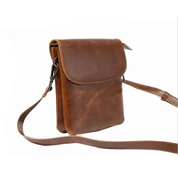

Korean Version Of PU Leather Men Crossbody Bag Male Scrub Layer Leather Shoulder Bag Casual Men's Chest Bags Shoulder Bags