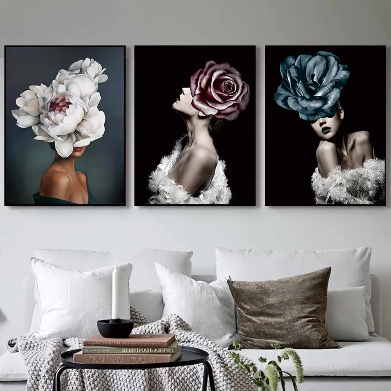 Modern Plant Flower Art Canvas Print Poster Picture Wall Nordic Decor Painting 
