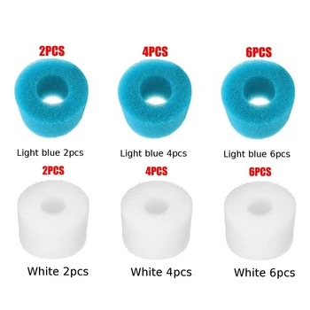 

2/4/6PCS Reusable/Washable Swimming Pool Filter Foam Cartridge Sponge Aquarium Filter Fish Tank Pond Black Foam Sponge Tank