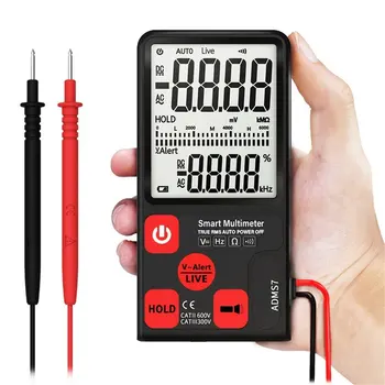 

ADMS7 Ultra-Portable Digital Multimeter Large 3.5inch LCD 3-Line Display Voltmeter AC/DC Voltage Resistance Ohm Tester