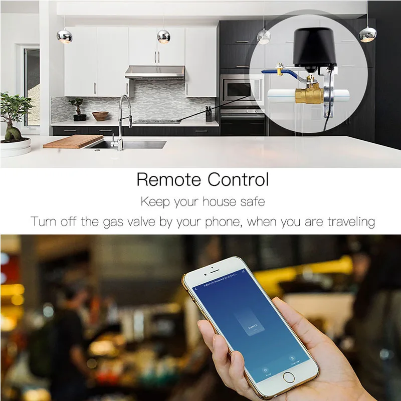 Wifi умный клапан система домашней автоматизации управления для газа или воды