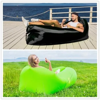 

Inflatable Sofa Beach Camping Sleeping Air Sofa Lightweight Portable Folding Lazy Lounger Bed for Travel Picnic Outdoor